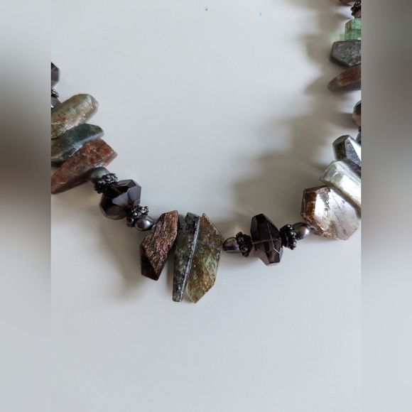 $92 Beautiful Sterling, Pearl & Kyanite Smokey Quartz- 92 Grams - Picture 2 of 16